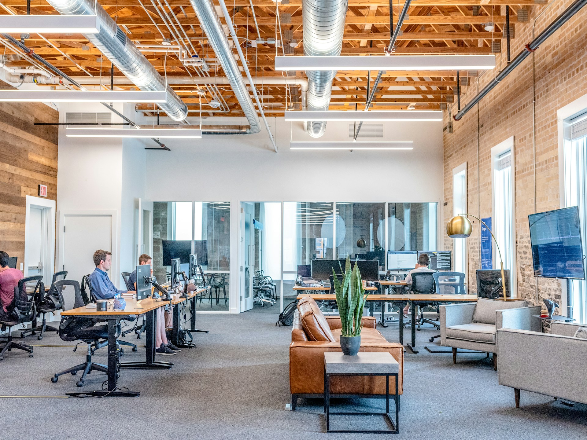 workspace with ventilation