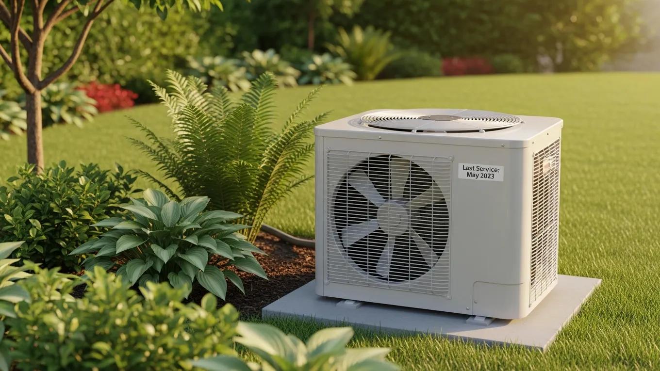 Why Regular AC Tune-Ups are Essential 2 Well-maintained air conditioning unit in a backyard, representing extended lifespan through regular tune-ups